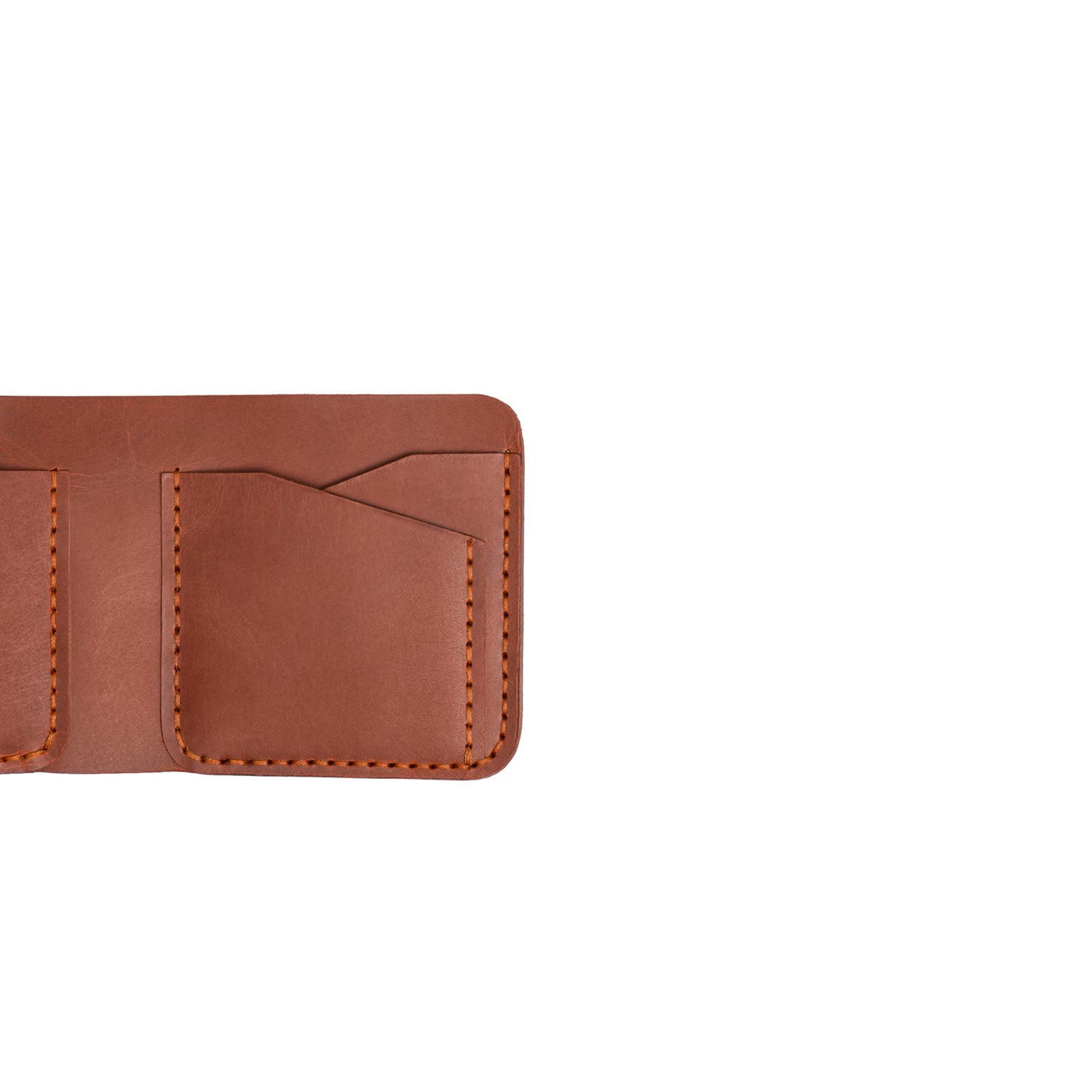 Caprahem Bifold Wallet BW-04 in tan brown handmade leather — front view