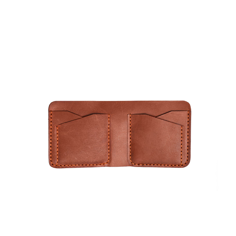 Caprahem Bifold Wallet BW-04 in black handmade leather — front view