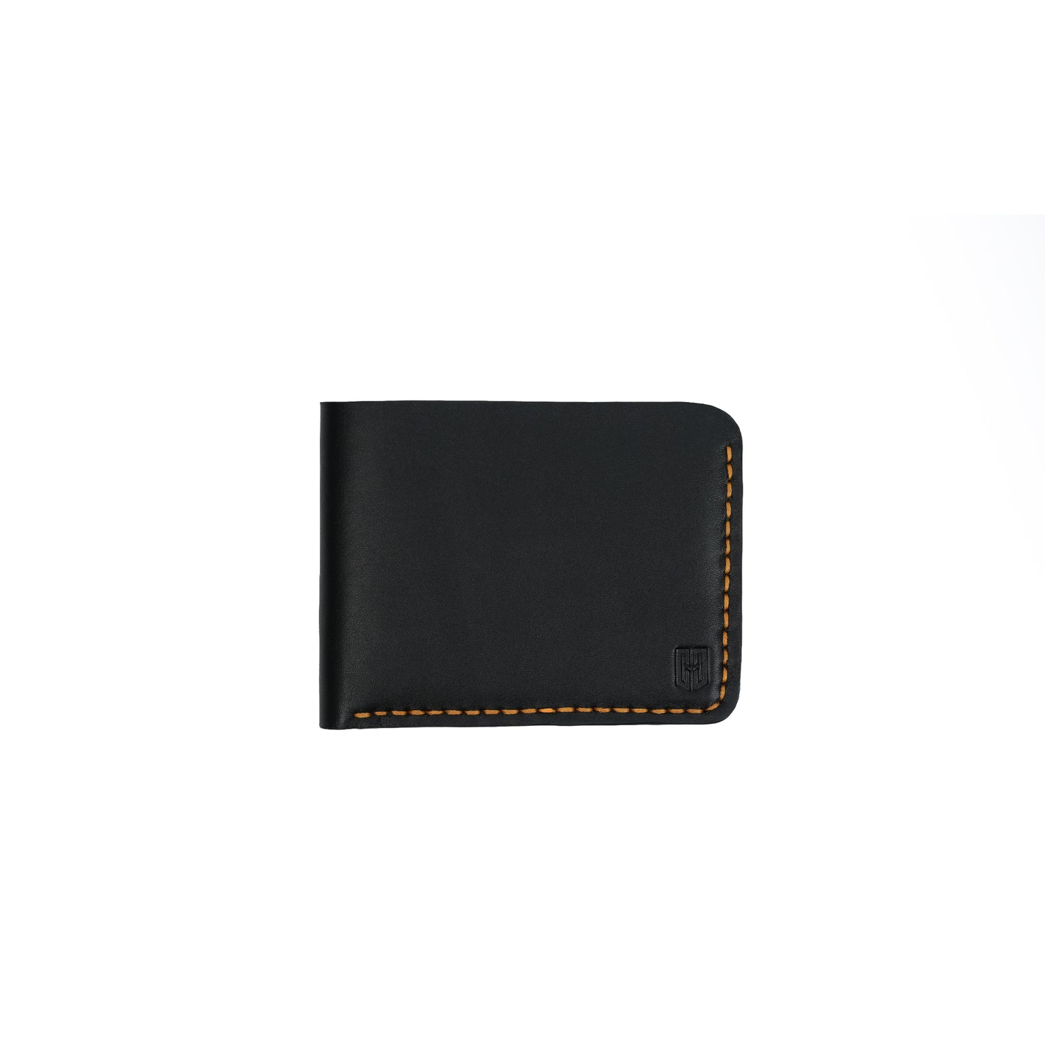 Caprahem Bifold Wallet BW-01 in crazy horse tan handmade leather — close-up of leather texture and stitching