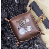 Handmade Leather Gadget Tray - GT-01
