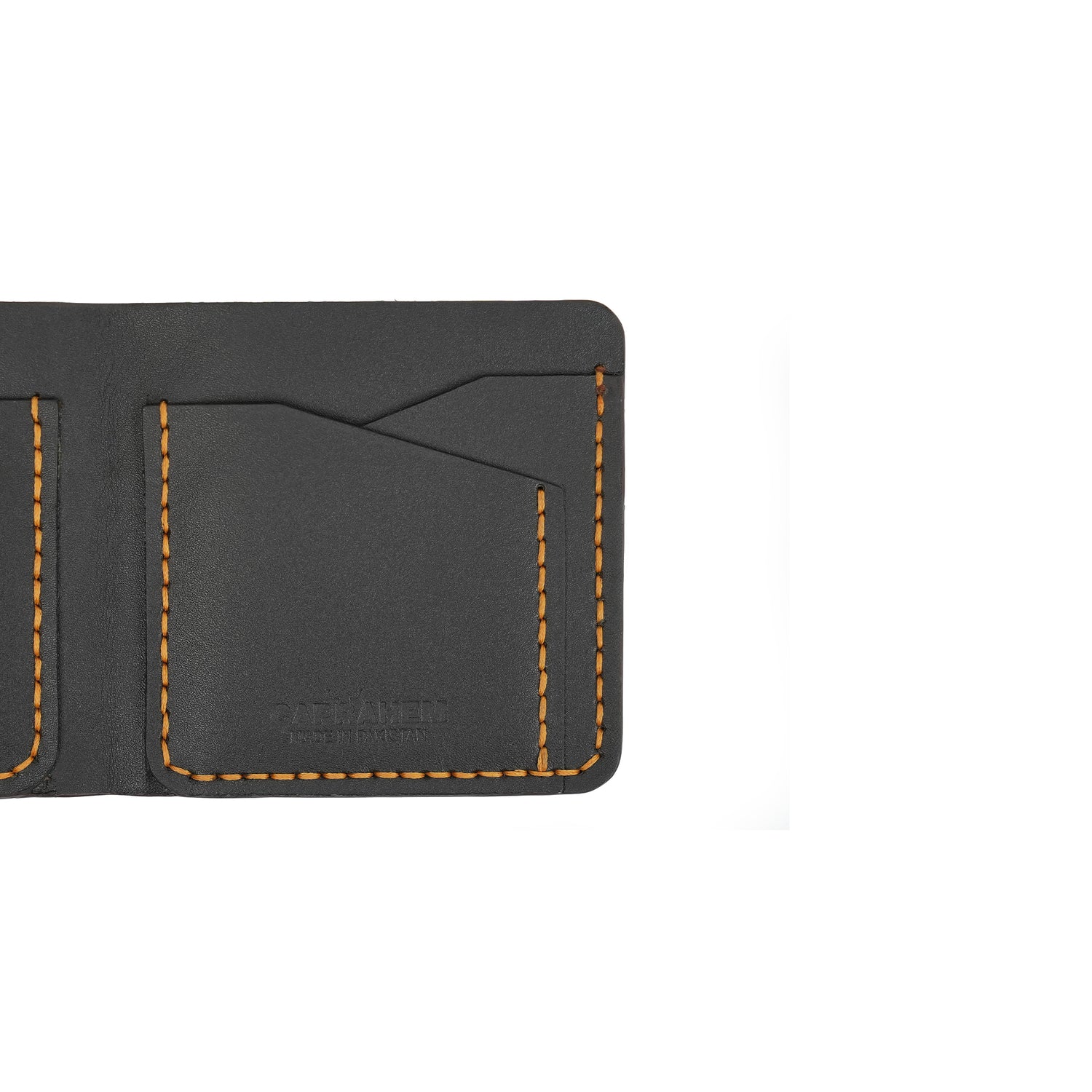 Caprahem Bifold Wallet BW-04 in tan brown handmade leather — side profile