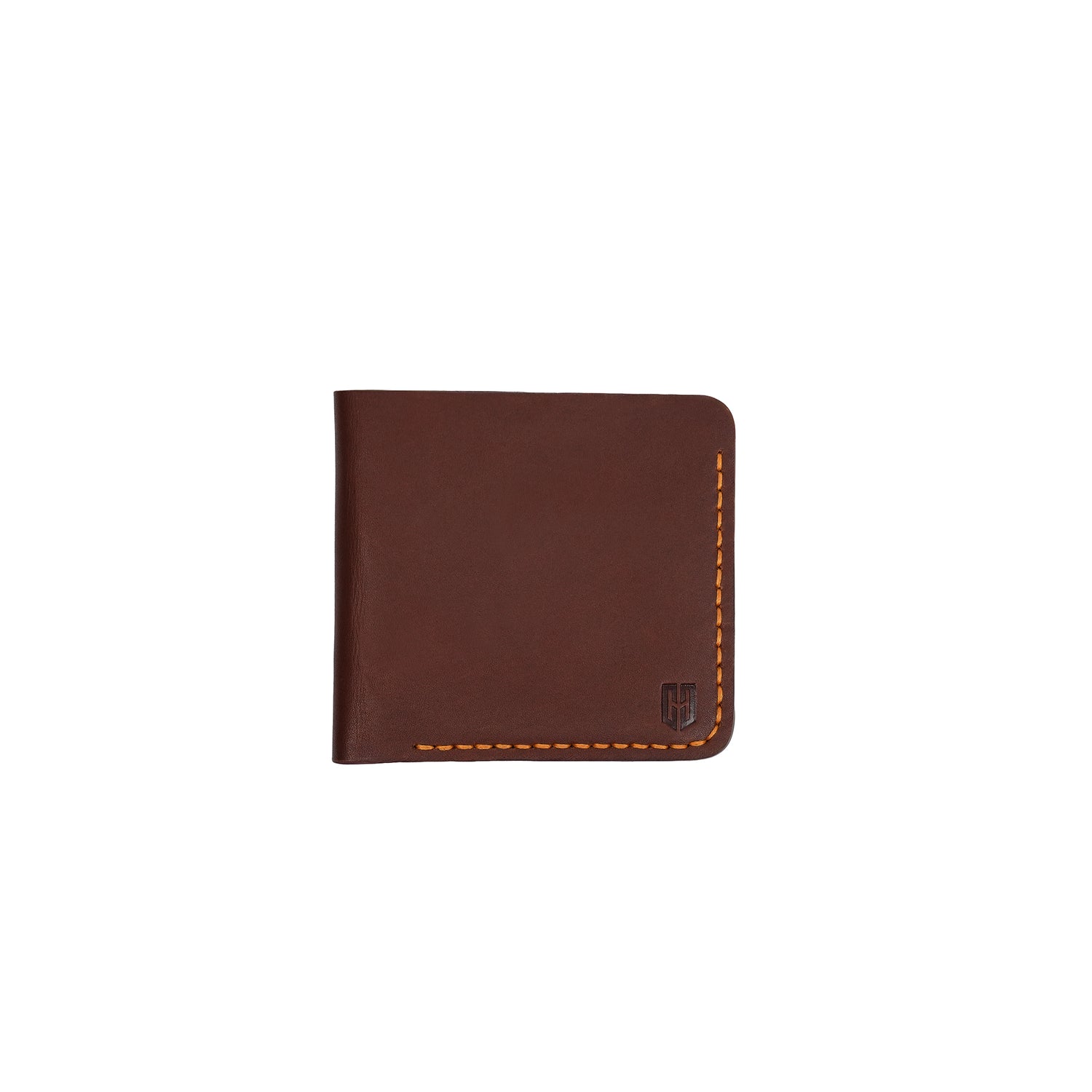 Caprahem Bifold Wallet BW-04 in chocolate brown handmade leather — side profile