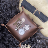 Handmade Leather Gadget Tray - GT-01