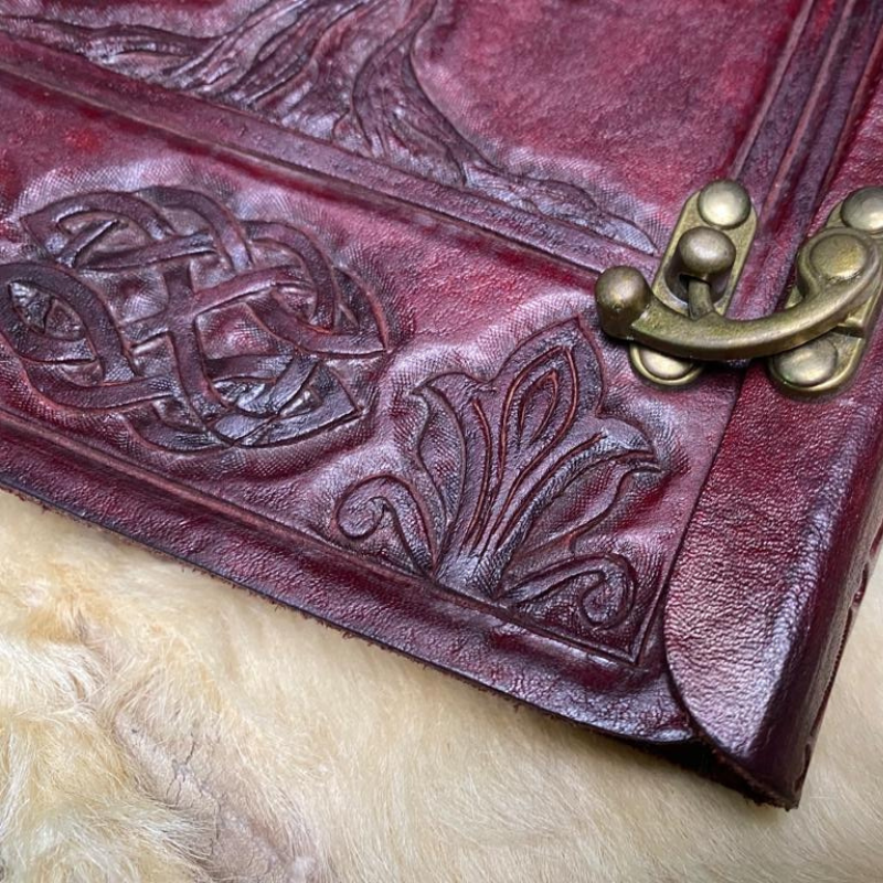 Hand Carved Antique Style Notebook | Handmade