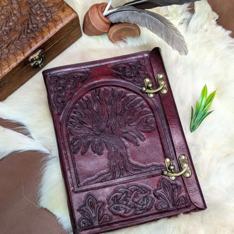 Hand Carved Antique Style Notebook | Handmade