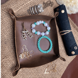 Handmade Leather Gadget Tray - GT-01