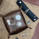 Handmade Leather Gadget Tray - GT-01