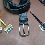 Texture Leather Belt | Handmade
