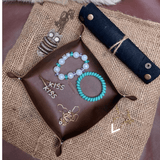 Handmade Leather Gadget Tray - GT-01