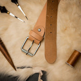 Leather Belt Chrome Tan | Handmade