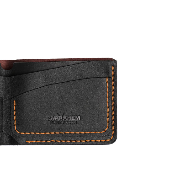 Caprahem Bifold Wallet BW-07 in brown handmade leather — front view