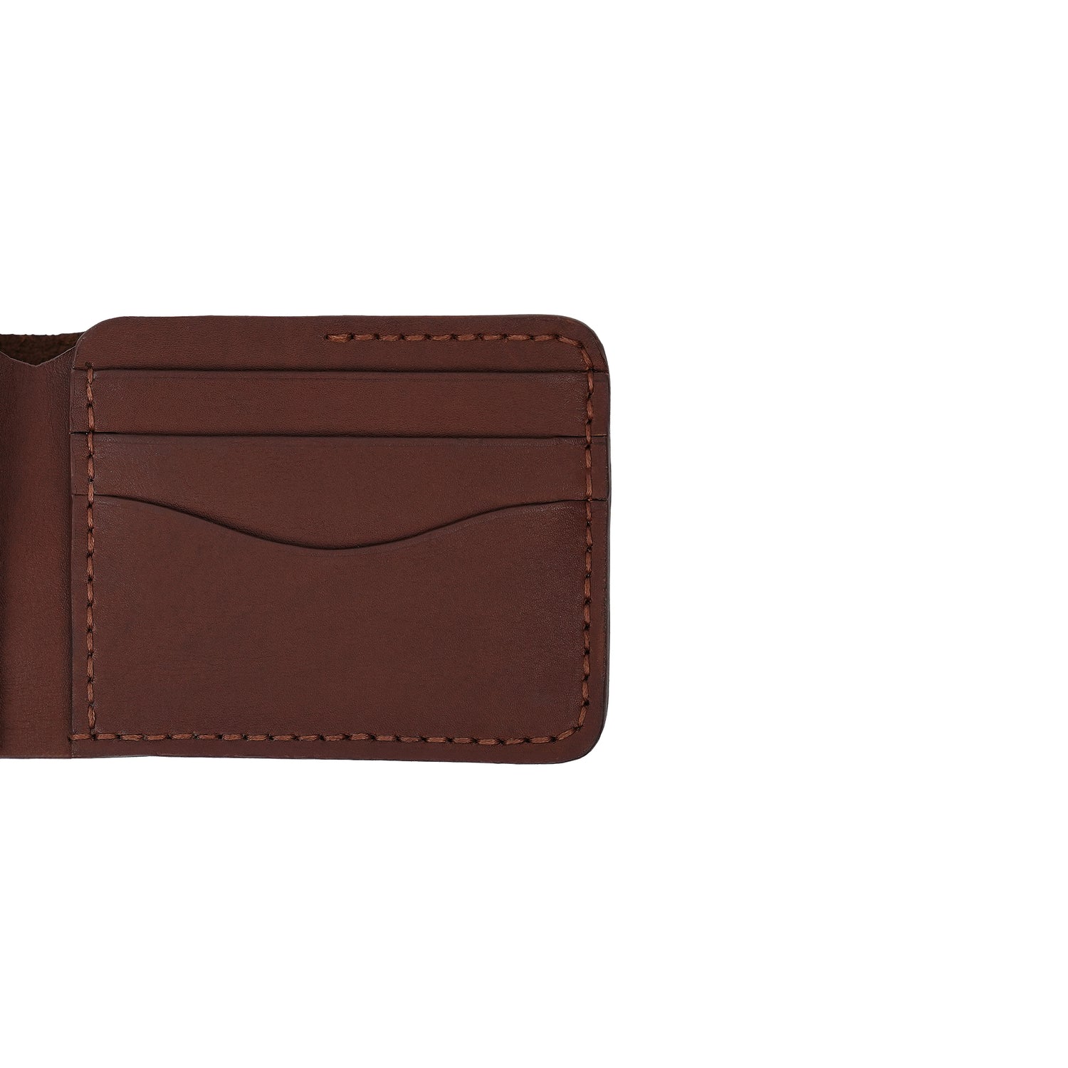 Caprahem Bifold Wallet BW-03 in brown handmade leather — front view