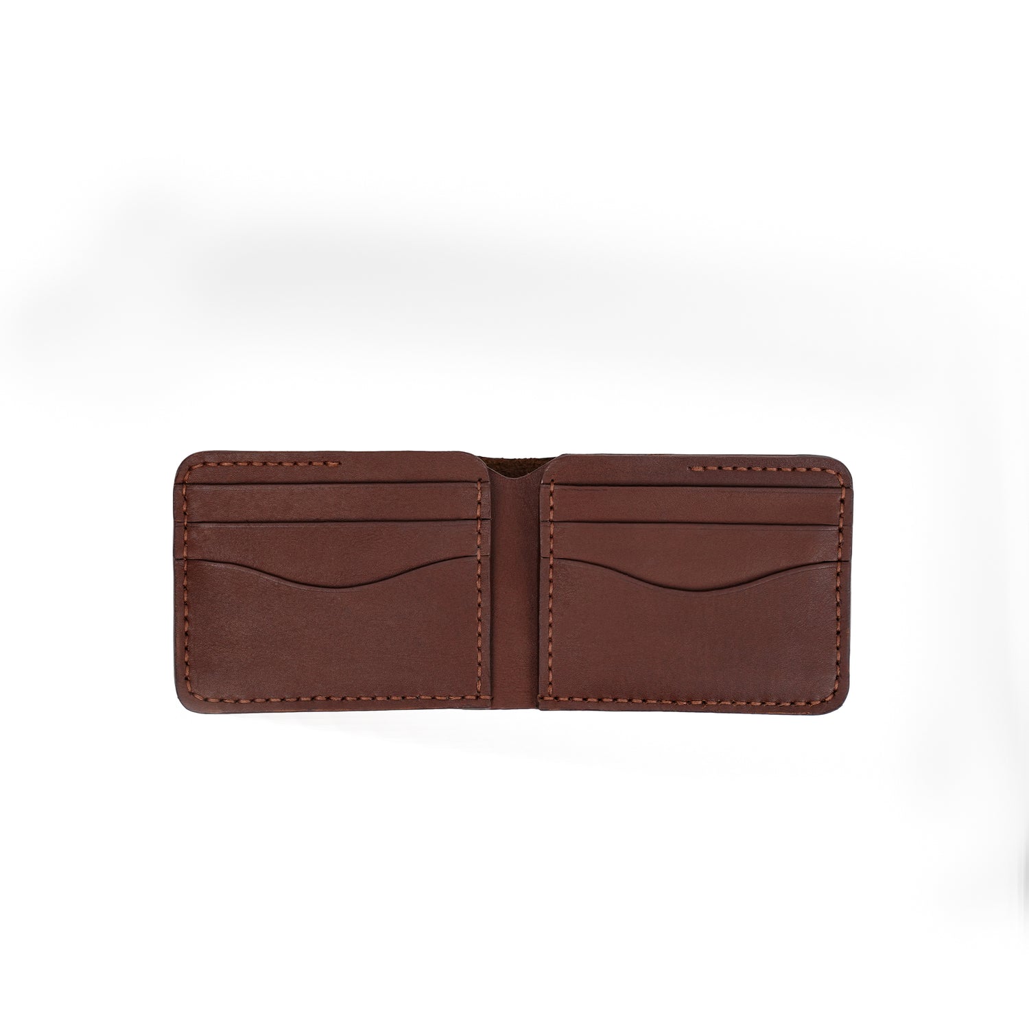 Caprahem Bifold Wallet BW-03 in brown handmade leather — side profile