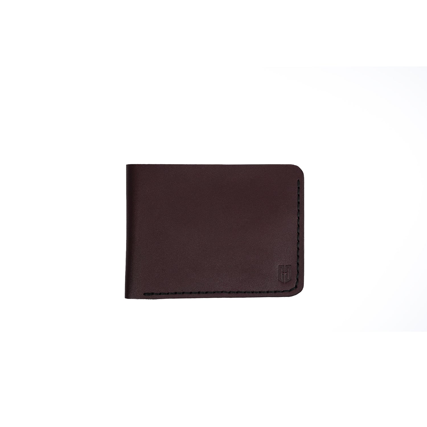 Caprahem Bifold Wallet BW-05 in burgundy handmade leather — side profile