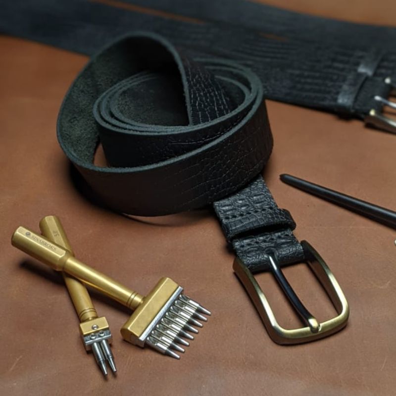 Texture Leather Belt | Handmade