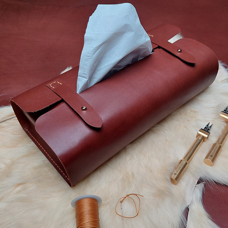 Tissue Box Cover [ Handmade Leather Case ] - TB-01
