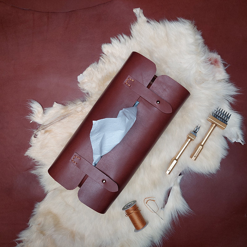 Tissue Box Cover [ Handmade Leather Case ] - TB-01