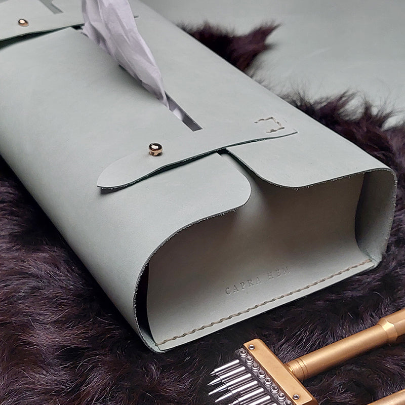 Tissue Box Cover [ Handmade Leather Case ] - TB-01