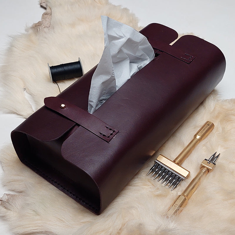 Tissue Box Cover [ Handmade Leather Case ] - TB-01