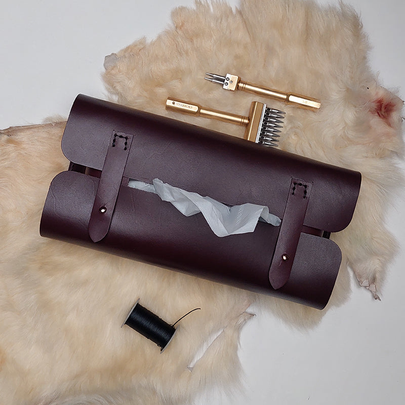 Tissue Box Cover [ Handmade Leather Case ] - TB-01