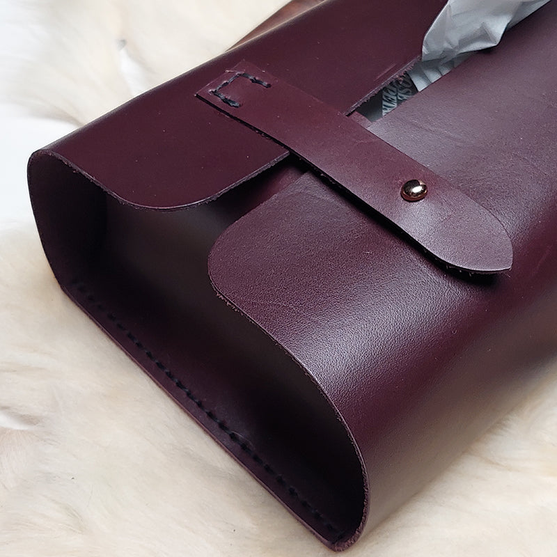 Tissue Box Cover [ Handmade Leather Case ] - TB-01