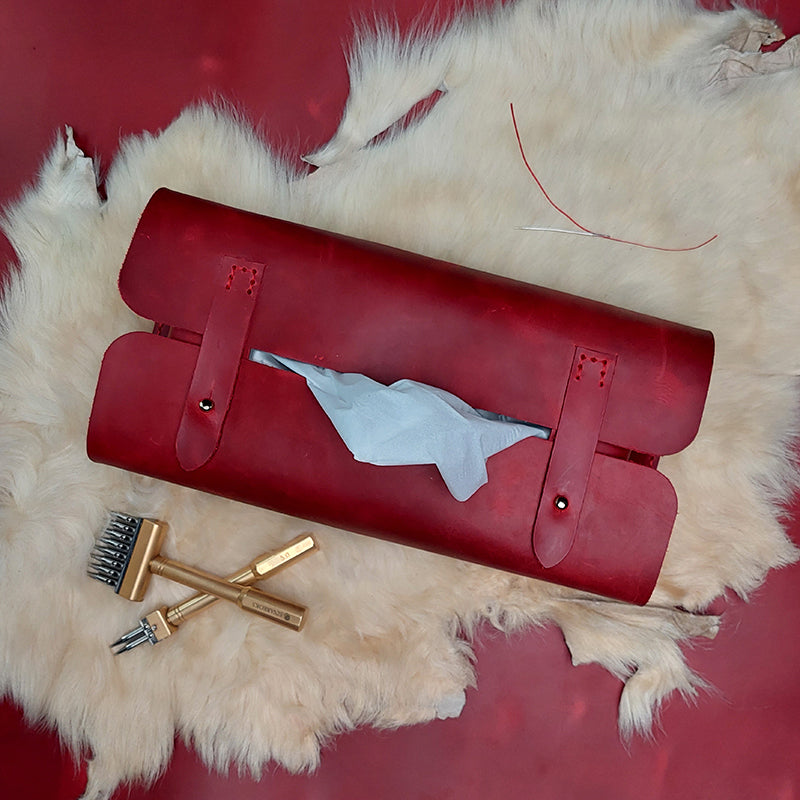 Tissue Box Cover [ Handmade Leather Case ] - TB-01