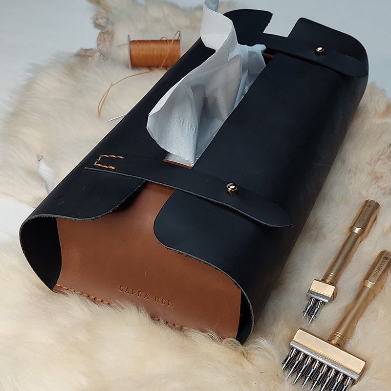 Tissue Box Cover [ Handmade Leather Case ] - TB-01