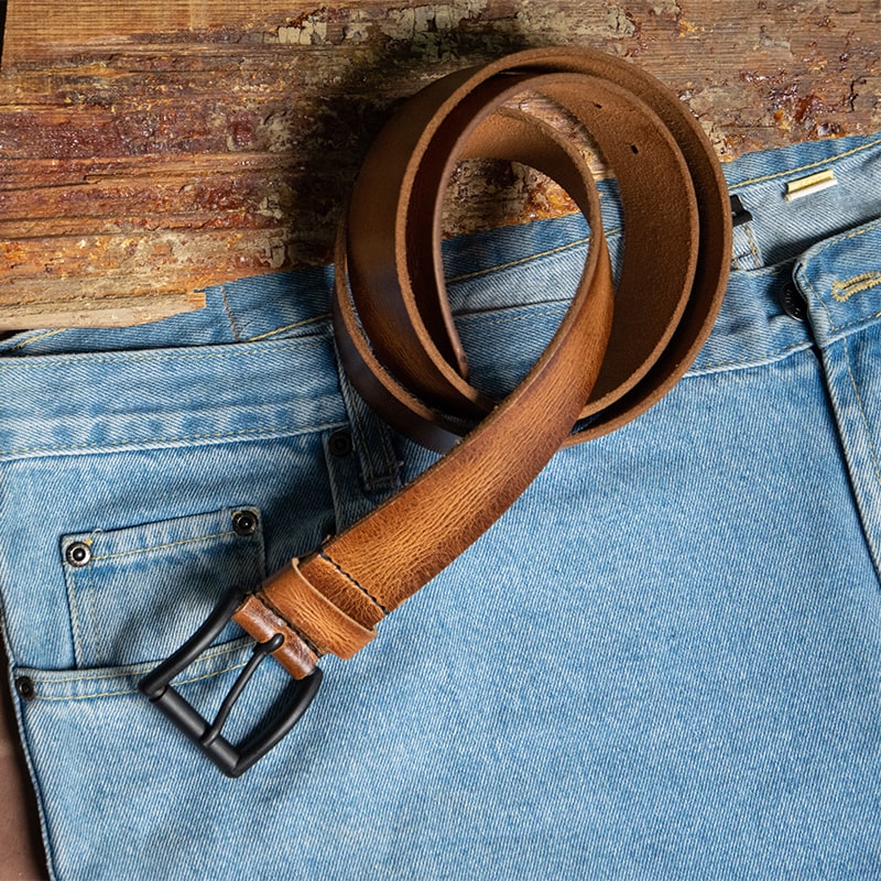 Leather Belt Crazy Horse | Handmade
