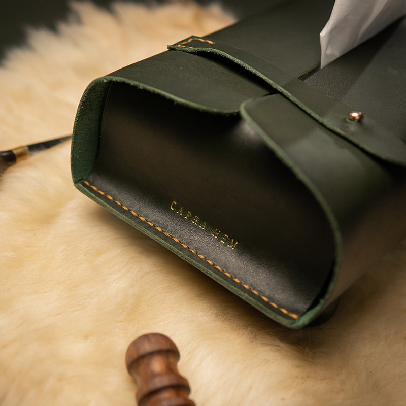 Tissue Box Cover [ Handmade Leather Case ] - TB-01